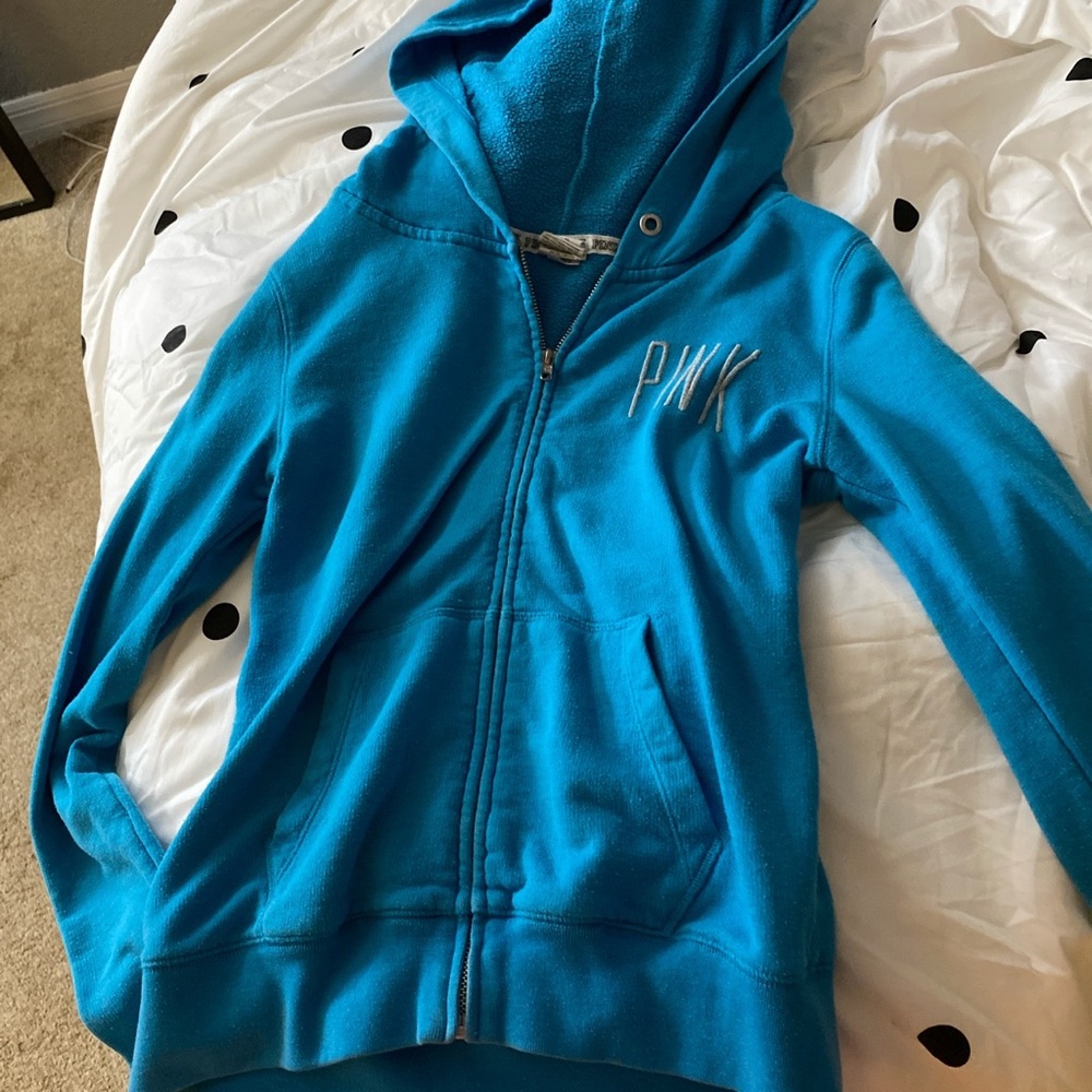Pink zip up hoodie for sale
